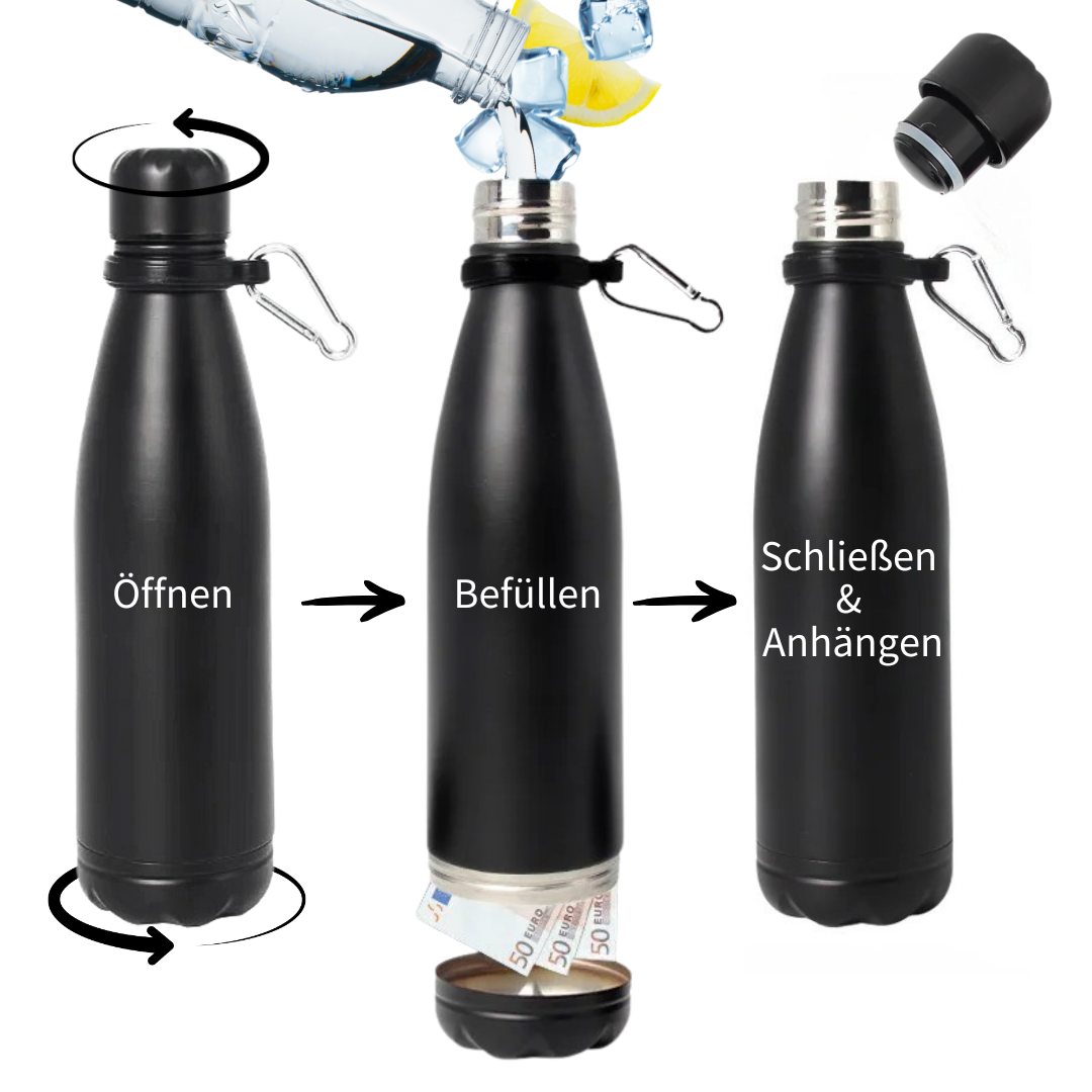 Neuartige Isolierflasche mit  integriertem Fach