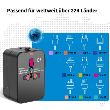 Multifunktionaler Universal - Reiseadapter für einfaches Reisen