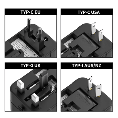 Multifunktionaler Universal - Reiseadapter für einfaches Reisen