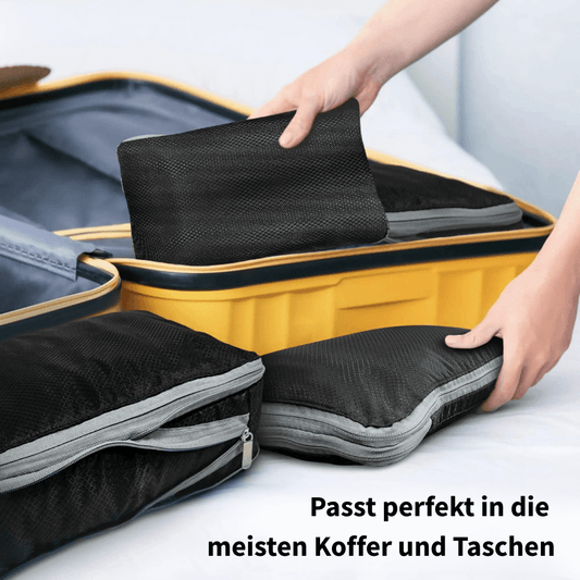 Platzsparendes 3-teiliges Kompressionstaschen Set für mehr Stauraum